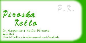 piroska kello business card